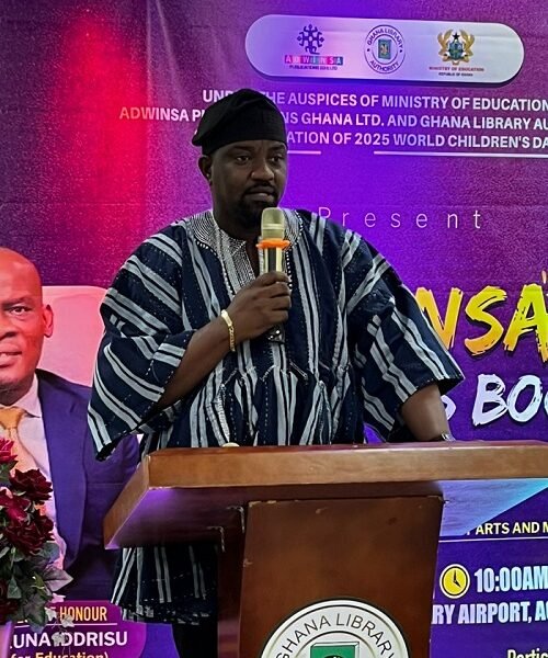 • Mr John Dumelo addressing guests at the event