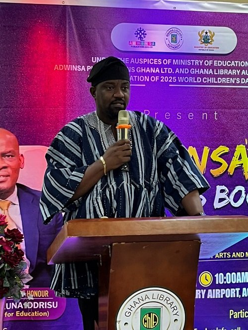 • Mr John Dumelo addressing guests at the event