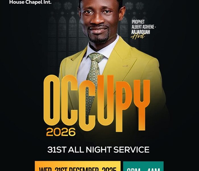 Flyer of Paramount House Chapel watchnight service