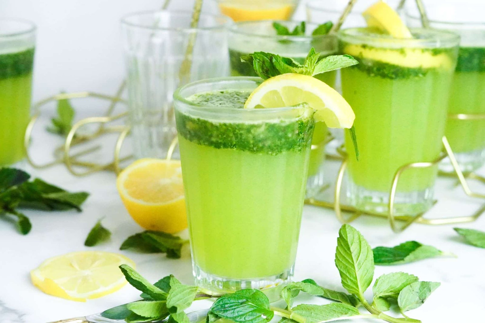 Fresh mint lemonade
