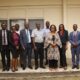 • Mr. Kwesi Adjei Kersi [middle] with Mr. David Jockic Ankrah [fourth from left], Dr. Charity Binka [fourth from right] Staff from SIC and NTC Management after the meeting Photo: Okai Elizabeth