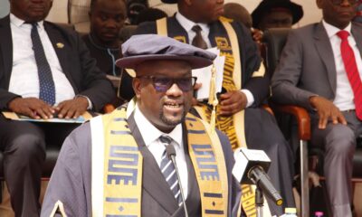 • Prof, Amevi Acakpovi delivering his address
