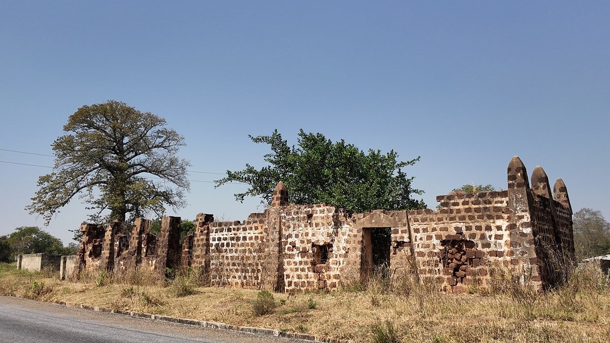 • Ruins of an ancient building at Nyange