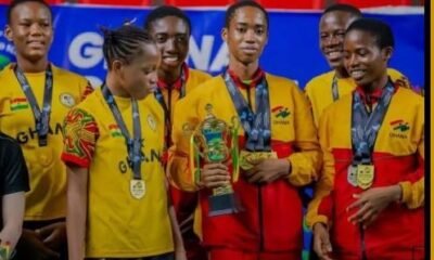 • Ghana’s U-15 badminton team