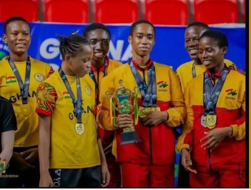 • Ghana’s U-15 badminton team