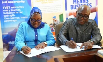 • Representatives of the two organisations signing MoP