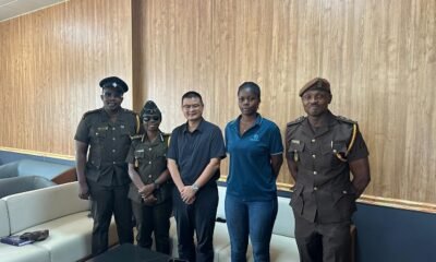 DDP Yayra Ashong Mettle, OIC of SCC( 2nd from and left) Mr Leon, Branch Manager of Zonda Tech Dzorwulu in a group photo, flanked by other officers and staff members of Zonda