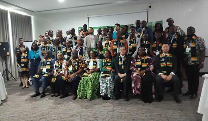 Dr Ayensu-Danquah (middle) in a group picture with other dignitaries and participants at the workshop