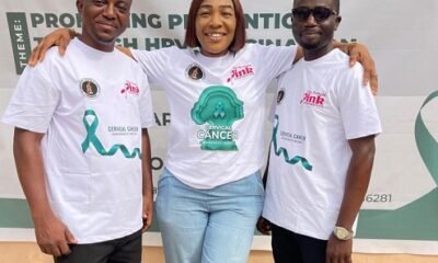 • Fafa Gozo (middle) with members of the foundation