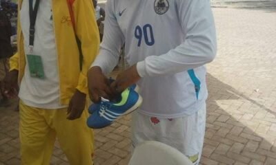 Rev NiiKoi and the General Secretary of the Netball Federation Ernest Dankyi