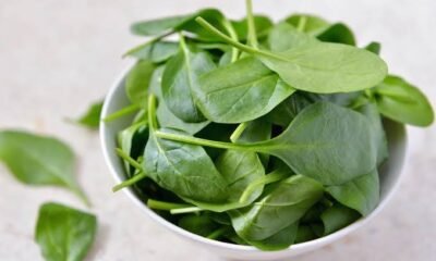 Some fresh spinach