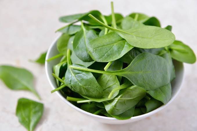 Some fresh spinach