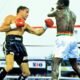 Azumah and Fenech in a bout