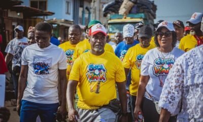 Dr Albert Tetteh Botchway (middle) walking with other participants