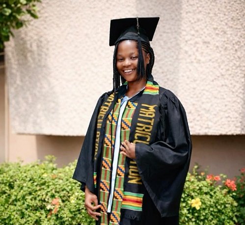 Mariam Eliasu in her matriculation gown