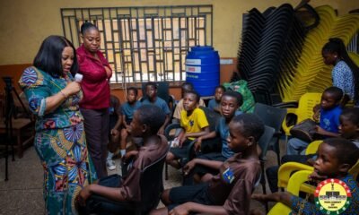 Some members of the women caucus of parliament speaking to children of Street Academy