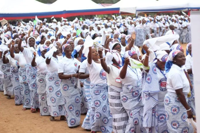 A church having their Easter convention