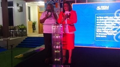 Mrs Simmonds speaking at the ceremony