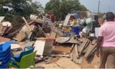 Some of the debris after the demolishing