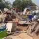 Some of the debris after the demolishing