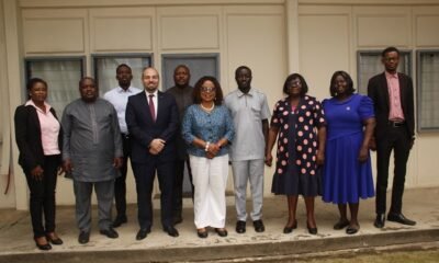 Dr. Charity Binka [fifth from right] with Mr Ahmed Abu Dalfa [third from left] and Management Members after the curtesy call Photo Okai Elizabeth.