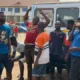 Drivers at a lorry station