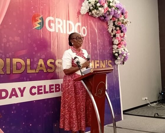 Madam Esther Cobbah addressing member of GRIDLASS