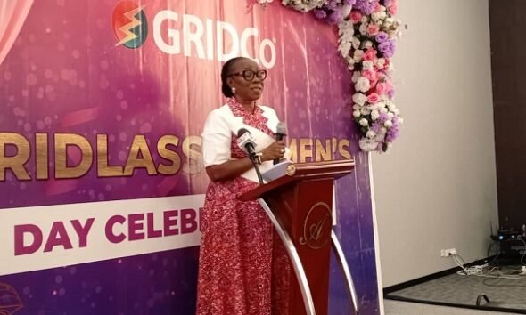 Madam Esther Cobbah addressing member of GRIDLASS