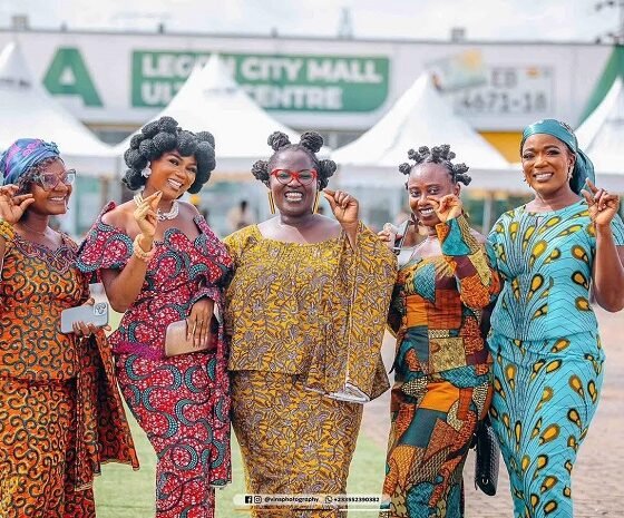 Manye Korngo (middle) with other patrons at this year’s event