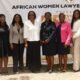 Ms Effiba Amihere [middle] with some members of the Association after press conference Photo Okai Elizabeth.