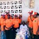 The team during a visit to a beneficiary