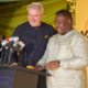 Stephen Blewett and Samuel Nartey George jointly launching MTN Ghana’s 30th Anniversary celebrations