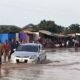 A car stucked in the flood