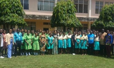 A group photo of Dr Alhassan and Officials from CNC and students and teachers from the various competing schools during the launch
