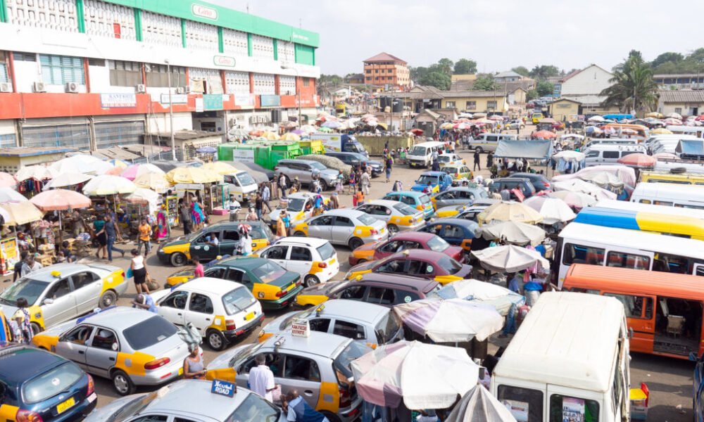A taxi station