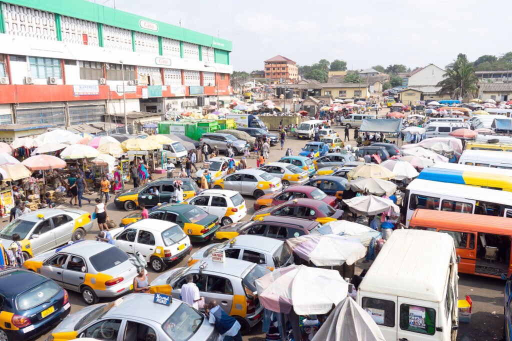 A taxi station