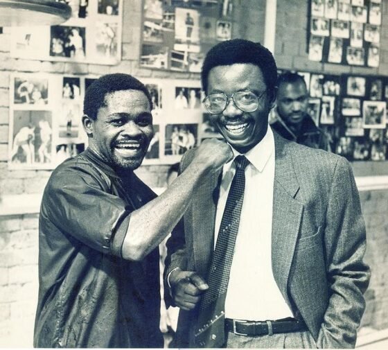 Ambassador Quarcoo with Azumah Nelson