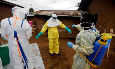 Health personal fumigating a home