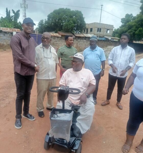 Pozo Hayes riding his electric scooter