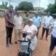 Pozo Hayes riding his electric scooter