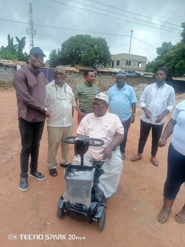 Pozo Hayes riding his electric scooter