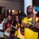 Some Ghanaian supporters clad in Ghana T-shirts