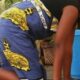 A househelp cleaning the floor