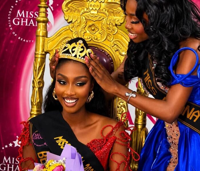 Rumzia Sule being crowned the winner of Miss Ghana 2026