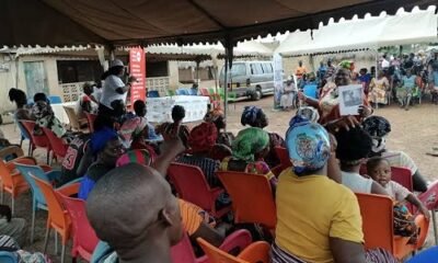 Women in Ave Dakpa being sensitised on adolescent health and gender equality