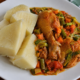 Delicious vegetable stew and yam