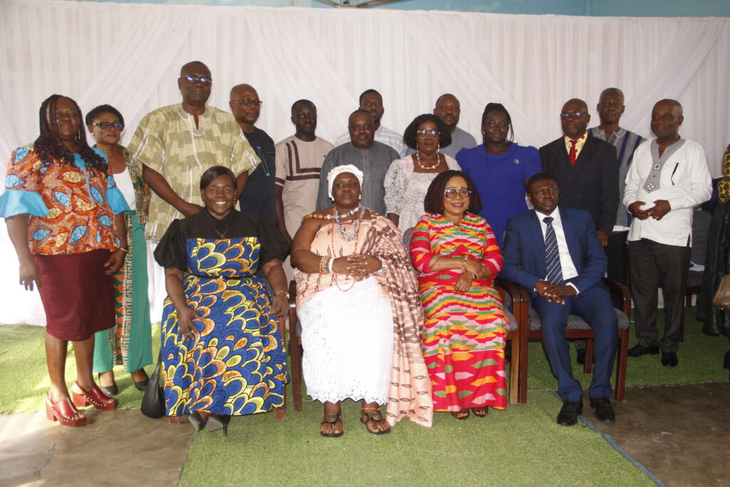 Dr. Binka (seated second from right) with Dr Okpoti [right] the board and Management of NTC photos Okai Elizabeth.