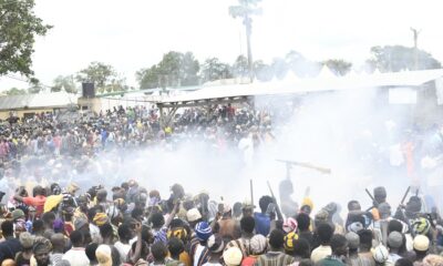 Firing of musketry during the enskinment