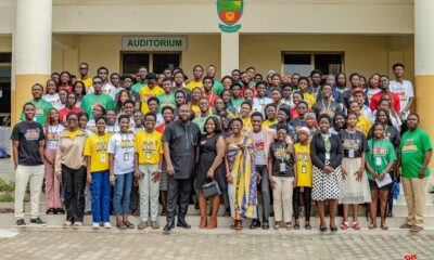 Mr Hayford with the students