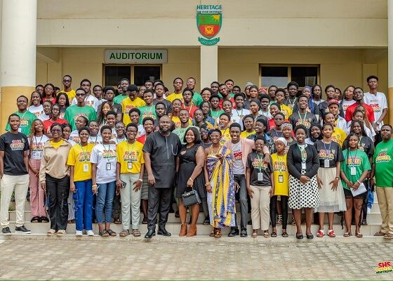 Mr Hayford with the students